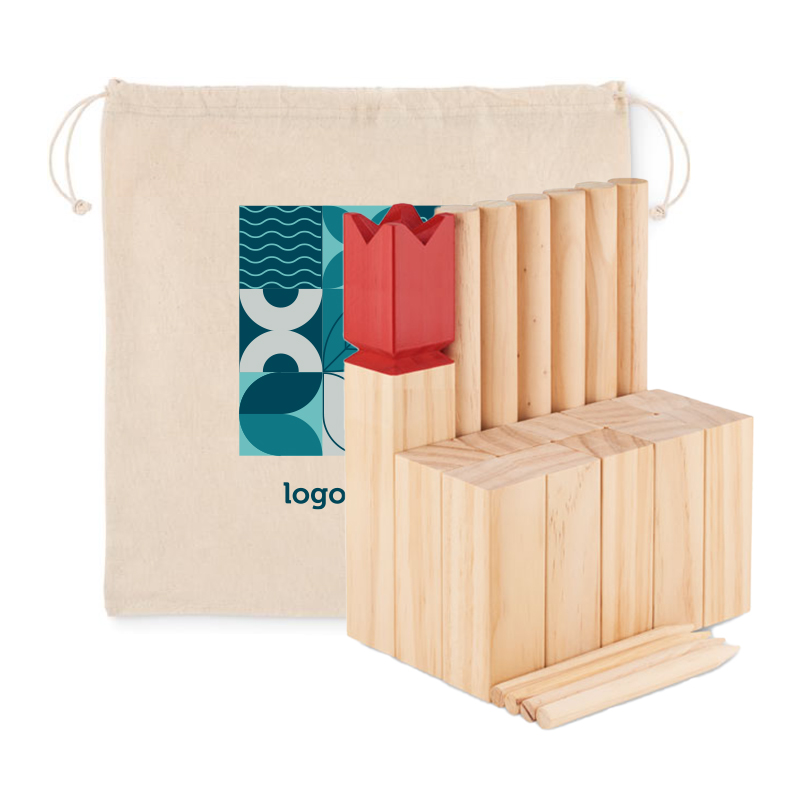 Kubb set pine wood